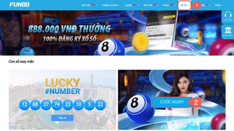 Khám Phá Thế Giới Xổ Số Online Nhà Cái Fun88 - Trải Nghiệm Đỉnh Cao