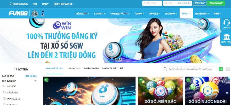 Khám Phá Thế Giới Xổ Số Online Nhà Cái Fun88 - Trải Nghiệm Đỉnh Cao
